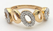 Load image into Gallery viewer, 2240 Vintage: 9ct Gold Openwork 29 Natural Diamonds (0.33ct) Dress Ring