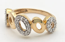 Load image into Gallery viewer, 2240 Vintage: 9ct Gold Openwork 29 Natural Diamonds (0.33ct) Dress Ring