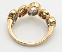 Load image into Gallery viewer, 2240 Vintage: 9ct Gold Openwork 29 Natural Diamonds (0.33ct) Dress Ring
