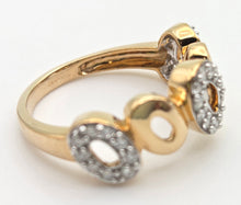 Load image into Gallery viewer, 2240 Vintage: 9ct Gold Openwork 29 Natural Diamonds (0.33ct) Dress Ring