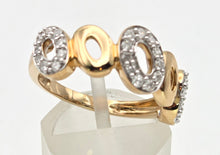 Load image into Gallery viewer, 2240 Vintage: 9ct Gold Openwork 29 Natural Diamonds (0.33ct) Dress Ring