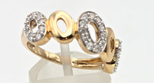 Load image into Gallery viewer, 2240 Vintage: 9ct Gold Openwork 29 Natural Diamonds (0.33ct) Dress Ring