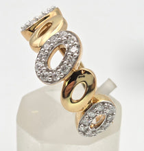 Load image into Gallery viewer, 2240 Vintage: 9ct Gold Openwork 29 Natural Diamonds (0.33ct) Dress Ring