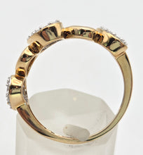 Load image into Gallery viewer, 2240 Vintage: 9ct Gold Openwork 29 Natural Diamonds (0.33ct) Dress Ring