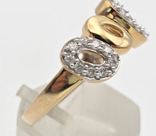 Load image into Gallery viewer, 2240 Vintage: 9ct Gold Openwork 29 Natural Diamonds (0.33ct) Dress Ring
