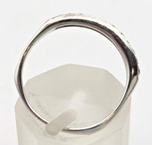 Load image into Gallery viewer, 1838 Vintage: 9ct White Gold 11 Blue Natural Diamonds Stacker/Half-Eternity Ring