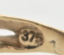 Load image into Gallery viewer, 2271 Vintage: 9ct Gold Rubies Natural Diamonds Crossover Dress/StackercRing