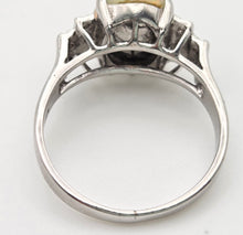 Load image into Gallery viewer, 2301 Vintage: 18ct Cabochon White Opal Natural Diamonds Cocktail Ring