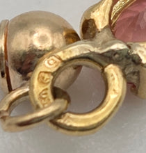 Load image into Gallery viewer, 2337 18ct Gold Padparadscha Orange Sapphires Drop Stud Earrings