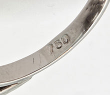 Load image into Gallery viewer, 2057 18ct White Gold Large Blue Aquamarine (2.41ct) Rose-Cut Diamonds  Art Deco Style Panel Ring