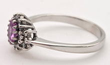 Load image into Gallery viewer, 2100 Vintage: 18ct White Gold Pink Sapphire Natural Diamonds Dress Ring