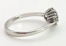 Load image into Gallery viewer, 6408 Vintage: 18ct White Gold Pink Sapphire Natural Diamonds Dress Ring