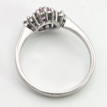 Load image into Gallery viewer, 2100 Vintage: 18ct White Gold Pink Sapphire Natural Diamonds Dress Ring
