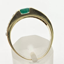 Load image into Gallery viewer, 2307 Vintage: 18ct Gold Emerald 24 Natural Diamonds (1ct) Ring