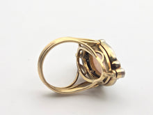 Load image into Gallery viewer, 2358 Victorian: 18ct Gold Opal Round Old Cut Diamonds (1.42ct) Cluster Ring