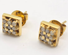 Load image into Gallery viewer, 2377 18ct Gold 18 Natural Diamonds (0.45ct) Geometric Set Earrings