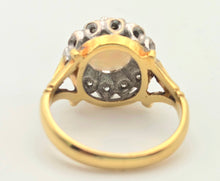 Load image into Gallery viewer, 6419 18ct Gold Vivid White Opal 12 Natural Diamonds Halo Ring