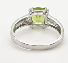 Load image into Gallery viewer, 2124 Vintage: 9ct Gold Cushion Cut Peridot Green Garnets Dress Ring