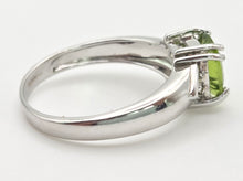 Load image into Gallery viewer, 2124 Vintage: 9ct Gold Cushion Cut Peridot Green Garnets Dress Ring