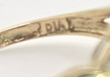 Load image into Gallery viewer, 2130 Vintage: 9ct Gold London Blue Topaz Natural Diamonds Dress Ring