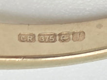 Load image into Gallery viewer, 2392 Vintage: 9ct Gold Large Emerald Cut Aquamarine 16 Natural Diamonds Cocktail Ring