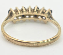 Load image into Gallery viewer, Vintage: 9ct Gold Blue Sapphires Opals Dress/Stacker Ring