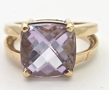 Load image into Gallery viewer, 2427 Vintage; 9ct Gold Large Lilac "Rose de France" Amethyst Cocktail Ring