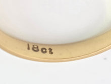 Load image into Gallery viewer, 2415 Vintage: 18ct Gold French Blue Sapphires Natural Diamond 3-Stone Ring