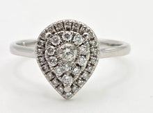 Load image into Gallery viewer, 6418 Vintage: 18ct White Gold 32 Natural Diamonds (0.5ct) Ring