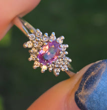 Load image into Gallery viewer, 6408 Vintage: 18ct White Gold Pink Sapphire Natural Diamonds Dress Ring