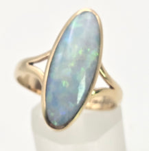 Load image into Gallery viewer, 2461 Vintage; 9ct Gold Marquise Cut White Opal Dress Ring