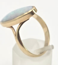 Load image into Gallery viewer, 2461 Vintage; 9ct Gold Marquise Cut White Opal Dress Ring