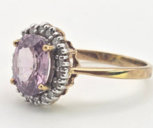 Load image into Gallery viewer, 2488 Vintage & Rare  Purple Zircon 16 Natural Sparkling Diamonds Ring