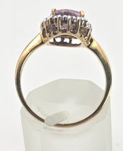Load image into Gallery viewer, 2488 Vintage & Rare  Purple Zircon 16 Natural Sparkling Diamonds Ring