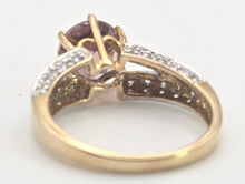 Load image into Gallery viewer, 2484 Vintage: 9ct Gold Round Cut Pink Morganite 40 Natural Sparkling Diamomds