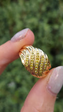 Load image into Gallery viewer, 0991 Vintage: Statement 9ct Gold 42 Yellow Diamonds Dress Ring