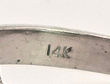 Load image into Gallery viewer, 2469: Vintage 14ct White Gold Vibrant White Opal Solitaire Ring