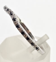 Load image into Gallery viewer, 2515- Vintage: 14ct White Gold Blue Sapphires Diamonds Wishbone Stacker Ring-LOVE Vera Wang