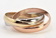 Load image into Gallery viewer, 2516: Millennium 9ct Gold Rose, White & Yellow Gold Russian Wedding Band