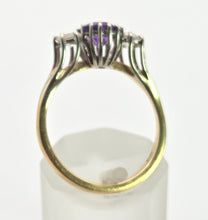 Load image into Gallery viewer, 2496: Vintage Exquisite 18ct Gold Amethyst Twin Round Full Cut Diamonds
