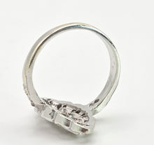 Load image into Gallery viewer, 2507: Vintage 9ct White Gold 35 Natural Diamonds Marquise Set Ring