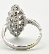 Load image into Gallery viewer, 2507: Vintage 9ct White Gold 35 Natural Diamonds Marquise Set Ring