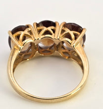 Load image into Gallery viewer, 6421 Vintage & Rare 9ct Gold Smokey Quartz Trilogy Ring