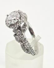 Load image into Gallery viewer, 2418: Platinum Exceptional 1ct Central Diamond (GIA CERT) Ring - D Colour- The finest