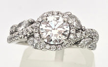 Load image into Gallery viewer, 2418: Platinum Exceptional 1ct Central Diamond (GIA CERT) Ring - D Colour- The finest