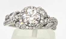 Load image into Gallery viewer, 2418: Platinum Exceptional 1ct Central Diamond (GIA CERT) Ring - D Colour- The finest