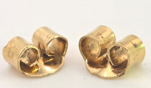 Load image into Gallery viewer, 2474 Antique 18ct Gold Cabochon Turquoises Drop Stud Earrings