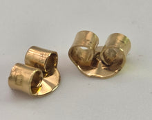 Load image into Gallery viewer, 2474 Antique 18ct Gold Cabochon Turquoises Drop Stud Earrings