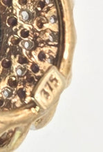 Load image into Gallery viewer, 2480- Vintage 9ct Gold Chrome Diopside Glacier Topaz Diana Style Pendant