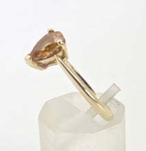 Load image into Gallery viewer, 0614: Vintage 9ct Gold Rare Pear Cut Natural Yellow Diamond (1.12ct) Ring
